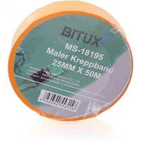 Bituxx - 12x 50M Profi Maler Kreppband Goldband Abdeckband Klebeband 25 mm von BITUXX