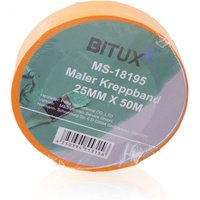 Bituxx - 3x 50M Profi Maler Kreppband Goldband Abdeckband Klebeband 25 mm von BITUXX