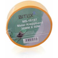 Bituxx - 3x 50M Profi Maler Kreppband Goldband Abdeckband Klebeband 38 mm von BITUXX