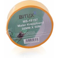 Bituxx - 50M Profi Maler Kreppband Goldband Abdeckband Klebeband 38 mm von BITUXX