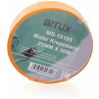 Bituxx - 6x 50M Profi Maler Kreppband Goldband Abdeckband Klebeband 25 mm von BITUXX