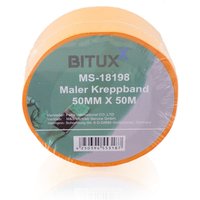 Bituxx - 6x 50M Profi Maler Kreppband Goldband Abdeckband Klebeband 50 mm von BITUXX