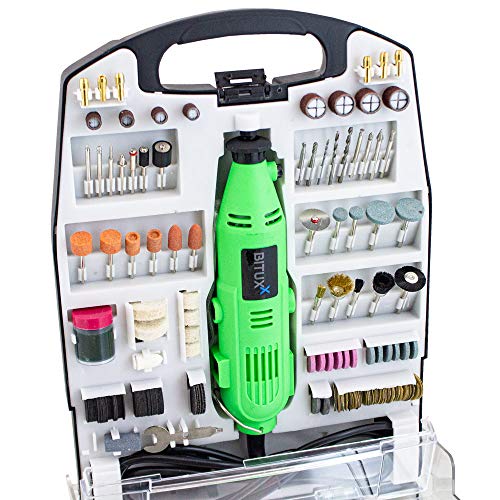 BITUXX® 234 teiliges Mini Schleifer Set Multifunktionswerkzeug Mehrzweckschleifmaschine Handschleifer Multischleifer Multitool Drill Werkzeug 135W und Drehzahlregelung von BITUXX