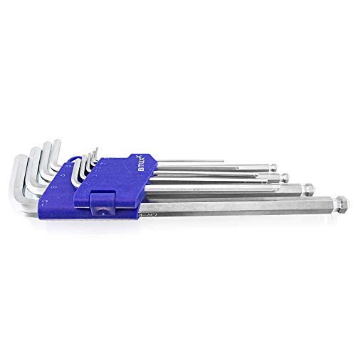 BITUXX 9-tlg Innensechskant Schlüssel Schraubedreher Satz Innensechskant 1.5-10 mm extra Lang von BITUXX