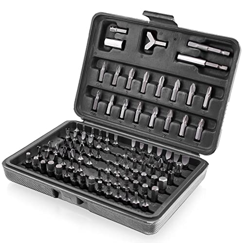 BITUXX Bitsatz 100 tlg Werkzeugkoffer Werkzeug Sechskant Vielzahn Torx Innen Sechskant Steck Nüsse Bits Bit Set von BITUXX
