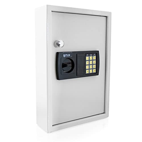 BITUXX Elektronischer Schlüsselsafe Safe Tresor Schlüsselkasten Schlüsseltresor Schlüssel Sicherheitssafe mit 48 Schlüsselhaken Lichtgau 30x45x10 cm Weiß BITUXX Elektronischer Schlüsselsafe Safe Tresor Schlüsselkasten Schlüsseltresor Schlüssel Sicherheitssafe mit 48 Schlüsselhaken Lichtgau 30x45x10 cm Weiß von BITUXX