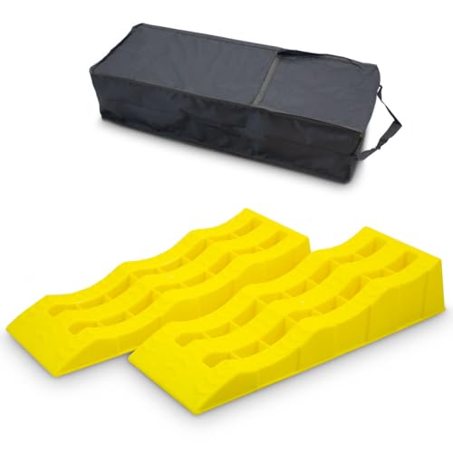 BITUXX PKW Auffahrrampen Set 3,5T 210mm Ausgleichsrampe Stabilisierung 3 Höhen 40-70-100mm KFZ Kunststoff Rampe Autorampe Hebebühne Plattform Auffahrt Wohnmobil BITUXX PKW Auffahrrampen Set 3,5T 210mm Ausgleichsrampe Stabilisierung 3 Höhen 40-70-100mm KFZ Kunststoff Rampe Autorampe Hebebühne Plattform Auffahrt Wohnmobil von BITUXX