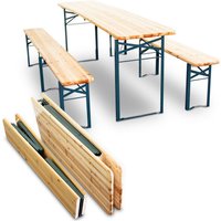 Bierzeltgarnitur Biertischgarnitur Bierbankgarnitur Festzeltgarnitur Biergartengarnitur Bierbank Biertisch Klappbar 1x Tisch 2x Bänke 220cm - Bituxx von BITUXX