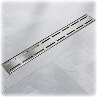 Bituxx - 130cm Edelstahl Duschrinnen Ablaufrinnen Bodenablauf Duschrinne Duschablauf Line von BITUXX