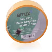 Bituxx - 18x 50M Profi Maler Kreppband Goldband Abdeckband Klebeband 38 mm von BITUXX