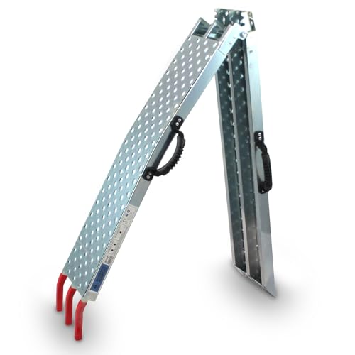 Bituxx 1x Auffahrrampe Verladerampe Quadrampe Motorradrampe Klappbar Stahl bis 400kg Länge 1,96m Bituxx 1x Auffahrrampe Verladerampe Quadrampe Motorradrampe Klappbar Stahl bis 400kg Länge 1,96m von BITUXX