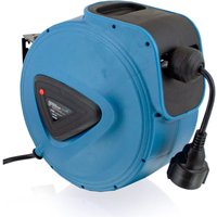 Bituxx - 20m Kabeltrommel Strom Stromkabel Verlängerungskabel Steckdose Automatik Kabelaufroller mit Stopfunktion für Wandmontage (20m / 20 Meter) von BITUXX