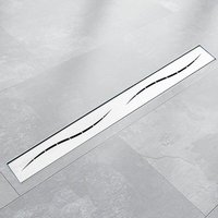 Bituxx - 80cm Edelstahl Duschrinnen Ablaufrinnen Bodenablauf Duschrinne Duschablauf Streifen von BITUXX