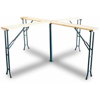 Bierzeltgarnitur Festzeltgarnitur Biertisch Stehtisch Bierzelttisch Quattro klappbar Kreuzform 241cm - Bituxx von BITUXX