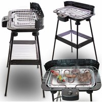 Bituxx - Elektrischer Standgrill Balkongrill Gartengrill Elektrogrill 2200 Watt - Schwarz von BITUXX