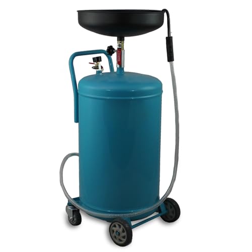 Bituxx Mobiler 80L Ölauffangwagen Ölablassgerät Ölauffanggerät Altölauffang Ölwagen Ölwechsel Druckluft Entleerung 38,5cm Trichter von BITUXX