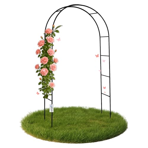 Bituxx Rosenbogen Metall Rankbogen Gartenbogen Torbogen Rundbogen Rankhilfe Garten Rankgitter 240cm Bituxx Rosenbogen Metall Rankbogen Gartenbogen Torbogen Rundbogen Rankhilfe Garten Rankgitter 240cm von BITUXX