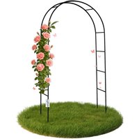Bituxx Rosenbogen Metall Rankbogen Gartenbogen Torbogen Rundbogen Rankhilfe Garten Rankgitter 240cm von BITUXX