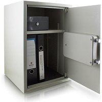 Bituxx - Safe Tresor Möbeltresor Wandtresor Aktentresor Geldschrank Maße(B/H/T): 350 mm x 520 mm x 360 mm - Türstärke: 4 mm lichtgrau von BITUXX