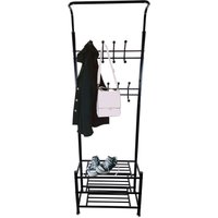 Bituxx - Standgarderobe Flurgarderobe Kleiderständer Jackenständer 1,80m (Schwarz) von BITUXX