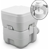 Tragbare Campingtoilette Reise wc mobile Chemietoilette Campingklo 20L mit Kolbenpumpe und Doppelspühlung von BITUXX