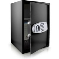 Bituxx - Tresor Wandtresor Möbeltresor Safe Aktentresor Geldschrank Maße(B/H/T): 350 mm x 520 mm x 360 mm - Türstärke: 4 mm schwarz von BITUXX