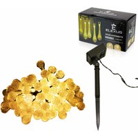 Led Lichterkette Außen Garten Outdoor Solar 10 Meter 60 LED's Warmweiß IP65 Tropfen - Mehrfarbig von BITUXX