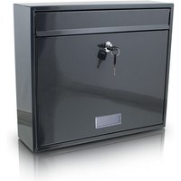 Briefkasten Wandbriefkasten Postkasten Metall mit Fronteinwurf Dunkelgrau Anthrazit Briefkasten Wandbriefkasten Postkasten Metall mit Fronteinwurf Dunkelgrau Anthrazit von BITUXX
