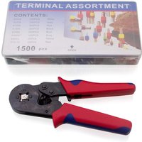 Crimpzange im Set mit Aderendhülsen 0,25-10mm² - 1500 tlg. Adernendhülsenzange Presszange - Bituxx von BITUXX
