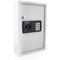 Elektronischer Schlüsselsafe Safe Tresor Schlüsselkasten Schlüsseltresor Schlüssel Sicherheitssafe mit 48 Schlüsselhaken Lichtgau 30x45x10 cm von BITUXX