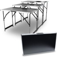 Mehrzwecktisch 3er Set Tapeziertisch klappbar Höhenverstellbar 3-teilig Flohmarkttisch Verkaufstisch Markttisch Malertisch Campingtisch Alu 100 x 60 von BITUXX
