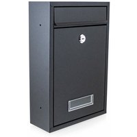 Mini Briefkasten Wandbriefkasten erweiterbar Briefkastenanlage Schwarz von BITUXX