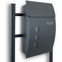 Bituxx - Standbriefkasten Briefkasten Postkasten Mailbox Briefkastenanlage Dunkelgrau Bituxx - Standbriefkasten Briefkasten Postkasten Mailbox Briefkastenanlage Dunkelgrau von BITUXX