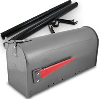 Bituxx - us Mailbox Amerikanischer Briefkasten Graphit Standbriefkasten mit Standhalterung von BITUXX