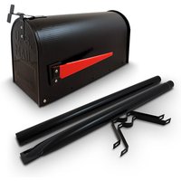 Bituxx - us Mailbox Amerikanischer Briefkasten Schwarz Standbriefkasten mit Standhalterung Bituxx - us Mailbox Amerikanischer Briefkasten Schwarz Standbriefkasten mit Standhalterung von BITUXX