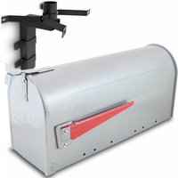 Bituxx - us Mailbox Amerikanischer Briefkasten Silber Letterbox Halterung Wandbriefkasten Bituxx - us Mailbox Amerikanischer Briefkasten Silber Letterbox Halterung Wandbriefkasten von BITUXX