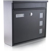 Wandbriefkasten Briefkasten Hausbriefkasten Postkasten Mailbox Letterbox Schwarz Wandbriefkasten Briefkasten Hausbriefkasten Postkasten Mailbox Letterbox Schwarz von BITUXX