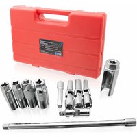 Bituxx - Zündkerzenschlüssel Glühkerzen Satz universal 11 tlg. inkl. Verlängerungen Werkzeug Set Auto pkw Motorrad von BITUXX