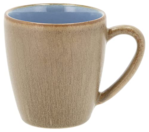 BITZ Becher mit Henkel, Kaffeebecher aus Steinzeug, 19 cl, Wood/Ocean von BITZ