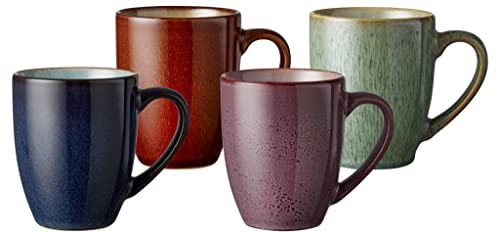 BITZ Tassen Set mit Henkel/Griff, Steingut-Becher, Kaffeebecher, Kaffeetassen aus Steinzeug, 30 cl, 4er-Set von BITZ
