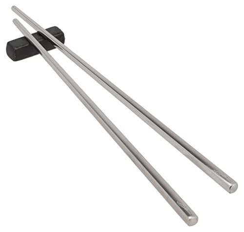 BITZ Chopsticks, Metall Essstäbchen, Stäbchen für Sushi, Spülmaschinenfest, Länge 23 cm 2er-Set von BITZ