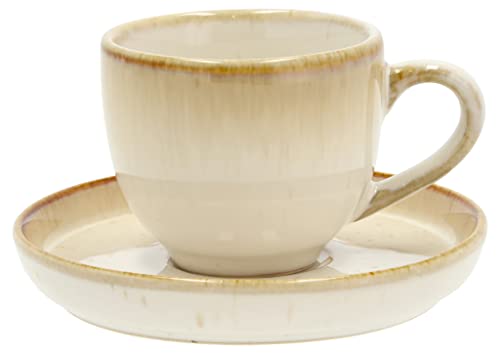 BITZ Espressotasse mit Untertasse Dia 5,5 x 5 cm 7 cl Creme von BITZ