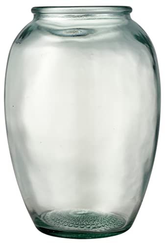 BITZ Kusintha Vase, Dekorative Vase aus Recyceltem Glas, Höhe 25 cm, Grün von BITZ