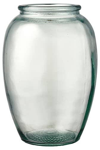 BITZ Kusintha Vase, Dekorative Vase aus Recyceltem Glas, Höhe 20 cm, Grün von BITZ