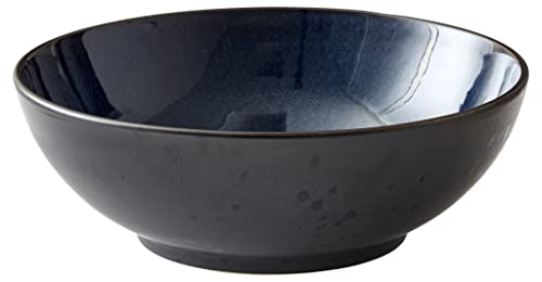 BITZ Salatschüssel, Schüssel/Schale aus Steinzeug, spülmaschinenfest, 30 cm im Durchmesser, schwarz/dunkelblau von BITZ