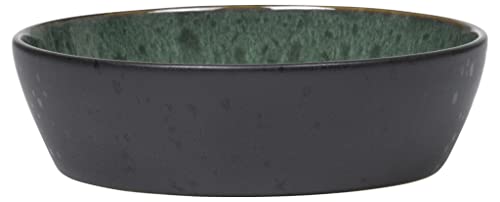BITZ Suppenschale, Suppenschüssel aus Steingut, 18 cm im Durchmesser, schwarz/grün von BITZ