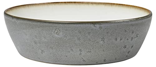 BITZ Suppenschale, Suppenschüssel aus Steingut, 18 cm im Durchmesser, grau/cremefarben von BITZ