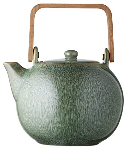 BITZ Teekanne, Kanne aus Steingut/Keramik für Tee, 1,2 Liter, Höhe 20 cm, Grün von BITZ