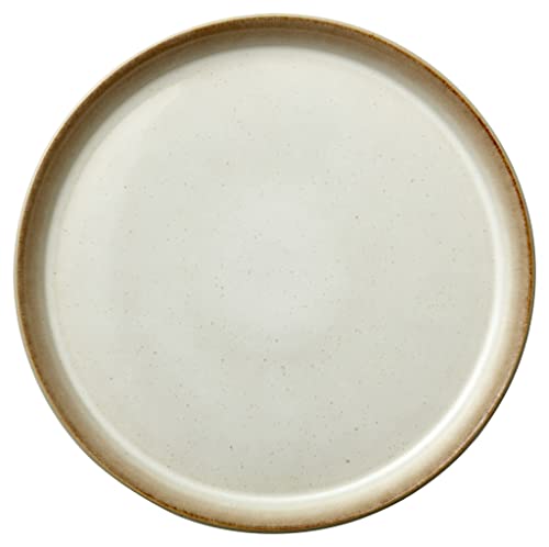 BITZ Teller, Speiseteller, Essteller aus Steinzeug, 27 cm im Durchmesser, Creme/Creme von BITZ