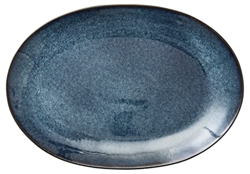 BITZ Platte oval 36 x 25 cm Schwarz/Dunkelblau von BITZ